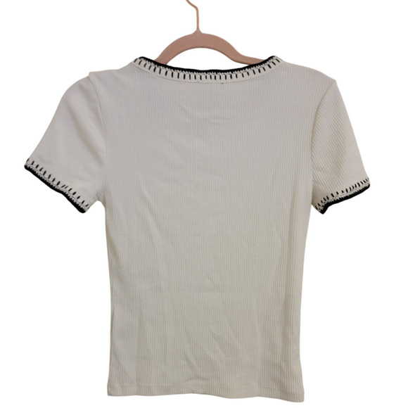 NWT J. Crew Vintage Rib Shrunken T-shirt Contrast Stitch 70'S Retro XS - Picture 8 of 9